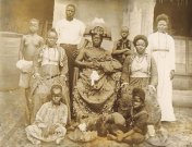 Obá Ovonramwen de Benin e sua família.